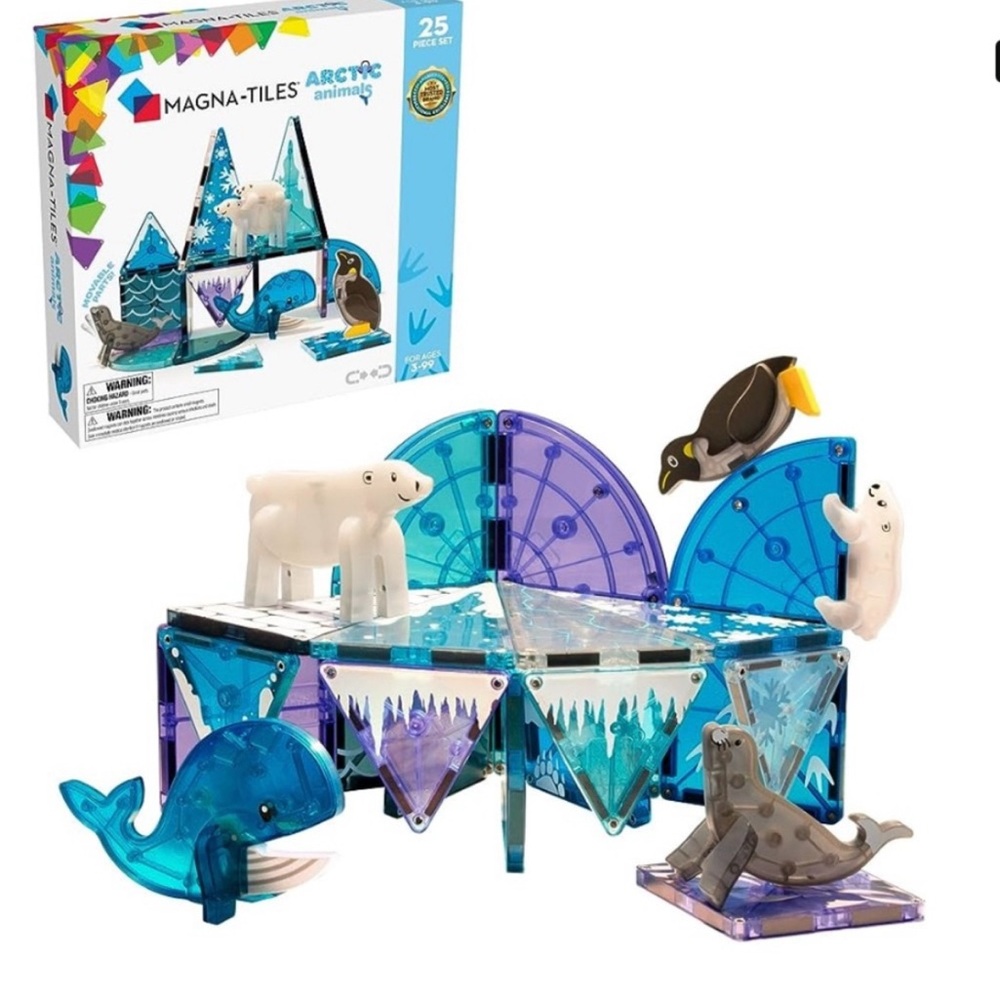 MAGNA-TILES Arctic Animals 25-Piece Magnetic Construction Set